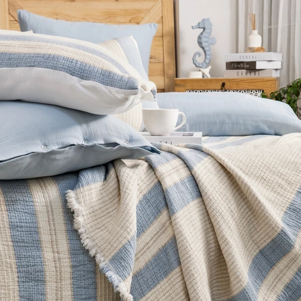 Schafer Home Enza Çeyiz Seti 8 Parça-Mavi - 7
