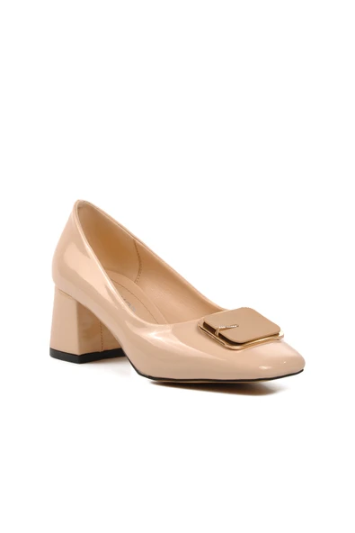 Ayakmod Nude Rugan  Kadın Topuklu Ayakkabı 312053 Z - 3