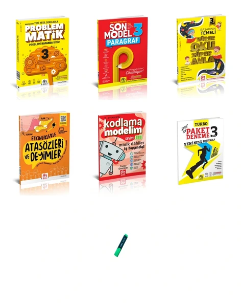 3. Sınıf Problemmatik Paragraf Süper Oku Anla Atasözü Deyim Kodlama ve Paket Deneme 6lı Set
