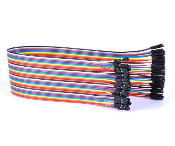 30cm 40 Pin Dişi Dişi Dupont Kablo  Ayrılabilir 2.54mm 10 Renk Breadboard Atlama Kablosu Jumper Test Prototip Deneme Devre Bağlantı Tel - Resim 4