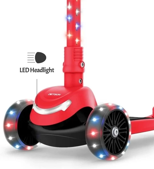 Jetson Çocuk 3 Tekerlekli Işıklı Scooter - 8