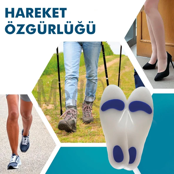 MG01 - Silikon Ortopedik | Ark Destekli, Darbe Emici, Topuk Dikeni Için Yumuşak Iç Tabanlık - 5