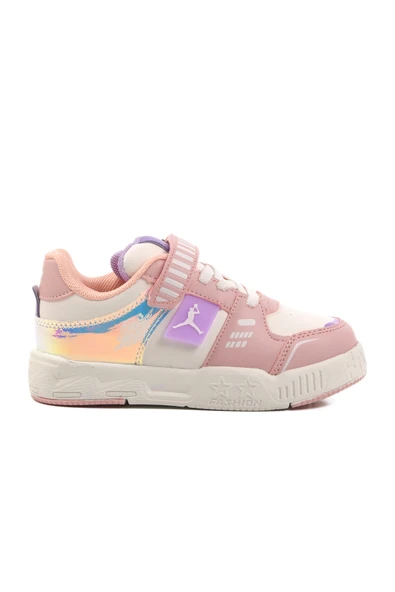 Ayakmod Pudra Unisex Cırtlı Çocuk Spor Ayakkabı King Kısa P