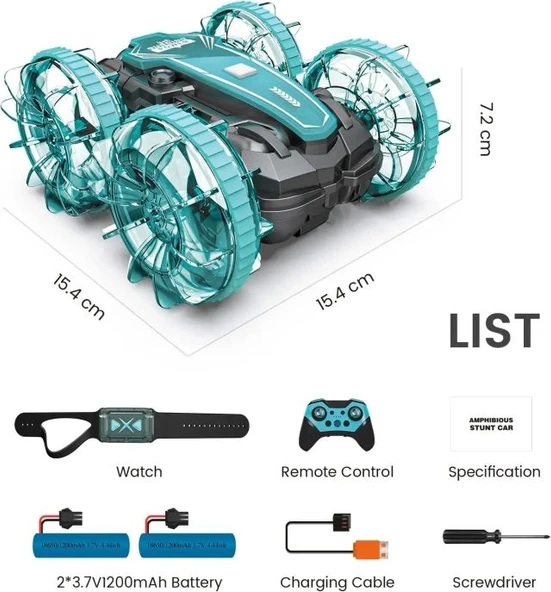 Tecnock Amfibi Uzaktan Kumandalı Araba Teknesi - 7