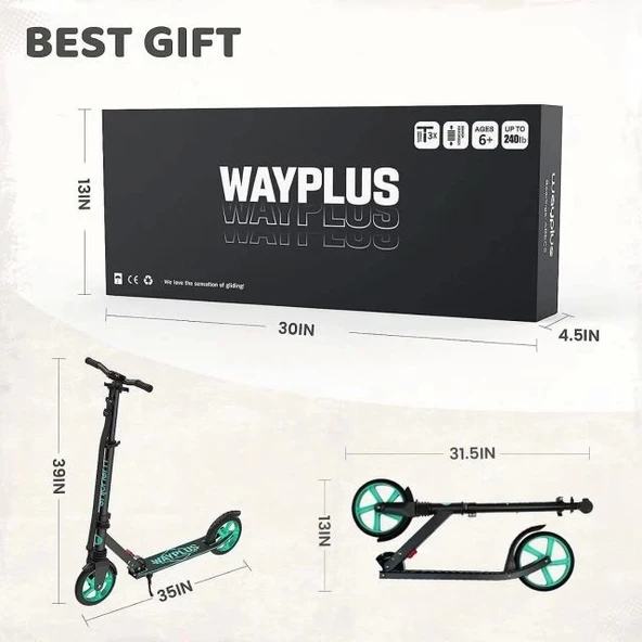 WAYPLUS Kick Scooter 6 Yaş ve Üzeri - 7