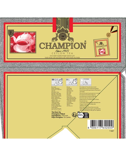 Champion Bardak Poşet 100 lü (Seylan Çayı - Ceylon Tea) - 5