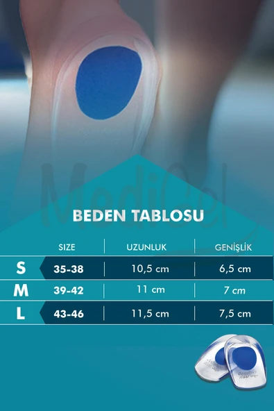 MG03 - Silikon Topuk Desteği | Topuk Dikeni Için Yumuşak Ortopedik Topuk Pedi, Şok Emici Gizli Jel - 4