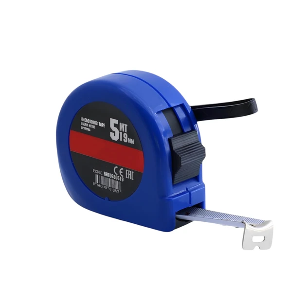 Şerit Metre Darbeye Dayanıklı Kilitli Klipsli 5 METRE x 19 mm (RHT0680519) * Renk Seçenekli * - 4