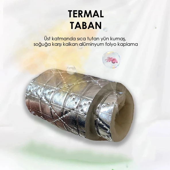 LX05 - Termal | Kış Aylarına Özel Isı Yalıtımlı, Sıcak Tutan, Alüminyum Ve Yün Kaplı Iç Tabanlık - 3