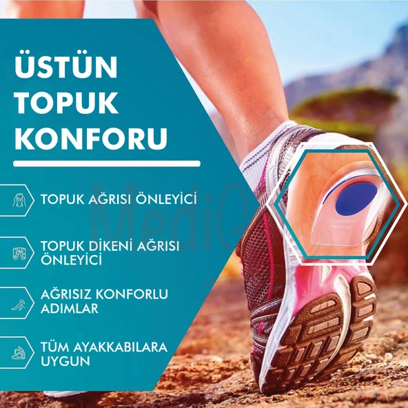 MG03 - Silikon Topuk Desteği | Topuk Dikeni Için Yumuşak Ortopedik Topuk Pedi, Şok Emici Gizli Jel - 3