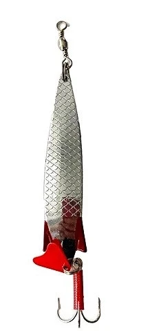 AlbaStar 602 Toby DKP Olta Kaşığı No:3 9,2 cm 24,8 Gram Turna Kaşığı Parlak Gümüş Pul Desenli - 2