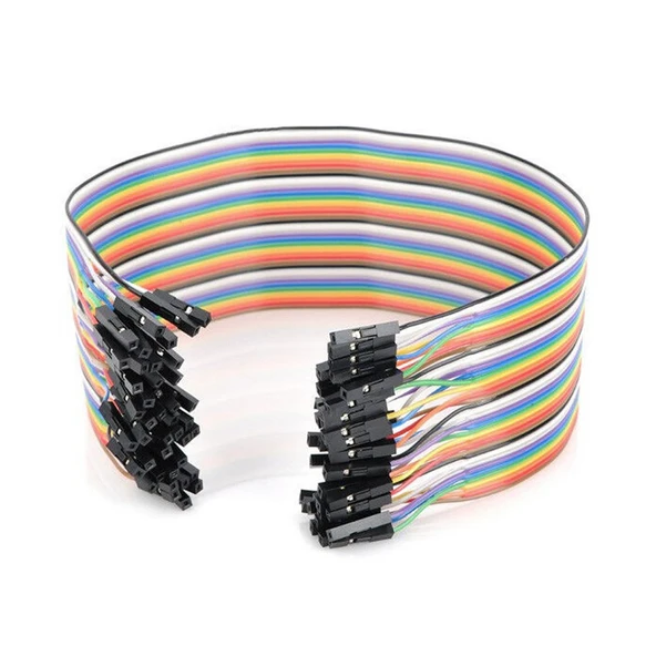 30cm 40 Pin Dişi Dişi Dupont Kablo  Ayrılabilir 2.54mm 10 Renk Breadboard Atlama Kablosu Jumper Test Prototip Deneme Devre Bağlantı Tel - Resim 7