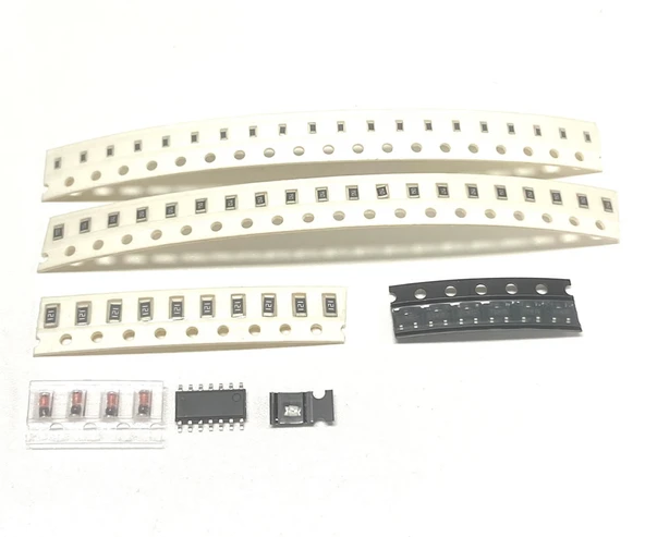 Smd Lehim Öğrenme Seti 62 Parça  Smt Elektronik Eğitim Kiti Deney Pratikleme Kartı Sop14 0603 0805 1206 Direnç Melf Diyot Sot23 Transistör - Resim 3