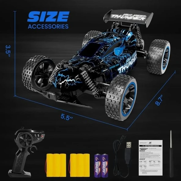 ecnock RC 2.4Ghz Yüksek Hızlı Uzaktan Kumandalı Araba - 6