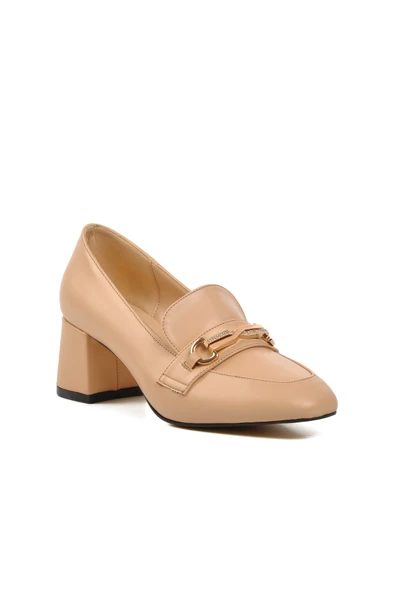 Ayakmod Bej Kadın Topuklu Ayakkabı 312048 Z - 3
