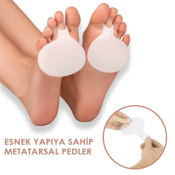 MG05 - Silikon Metatars Desteği | Yumuşak, Darbe Emici, Ayak Ön Bölgesi Için Koruyucu Ped - 3