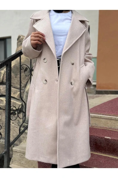 KASİDE KURUVAZE KEMER BAĞLAMALI KAŞE KABAN - 9