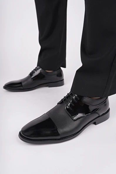 Muggo MİTKOV Hakiki Deri Klasik Günlük Ortopedik Bağcıklı Erkek Ayakkabı - 7