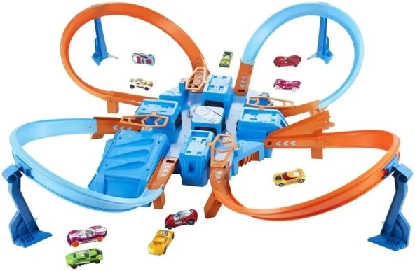 Hot Wheels Oyuncak Araba Palet Seti, Criss Cross Crash Crash Set