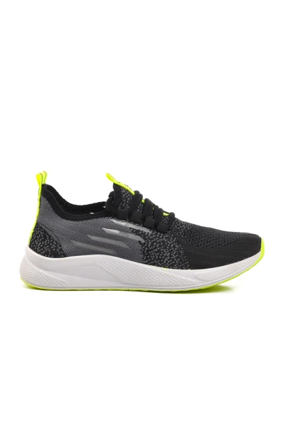 Walkway Siyah-Beyaz-Fosfor Sarı  Unisex Spor Ayakkabı Ravello G