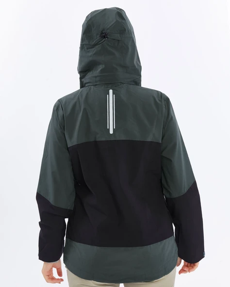 Mapamyumco Windbreaker Kadın Ceket-FÜME-SİYAH - Resim 6