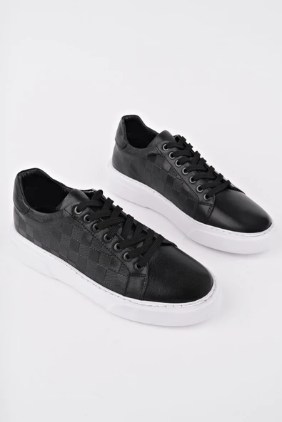 Muggo MORTA Kalın Taban Bağcıklı Hakiki Deri Erkek Günlük Sneaker Spor Ayakkabı - 9