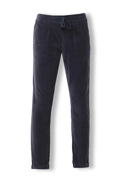 Erkek Kadife Boyfriend Pantolon , Slim Fit Rahat Kesim Beli Bağlamalı Yan Cepli Jogger Pantolon - 6