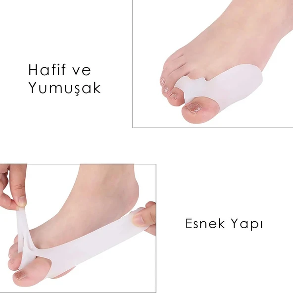 MG07 - Slikon Bunyon Koruma, Baş Parmak Destekleyici Slikon Koruma Pedi, Erkekler ve Kadınlar İçin Yumuşak Parmak Koruyucu Ped - 4