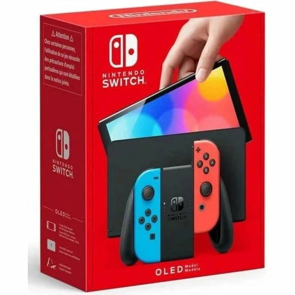 Nintendo Switch – OLED Model Joy-Con Beyaz Konsol Neon Blue and Red