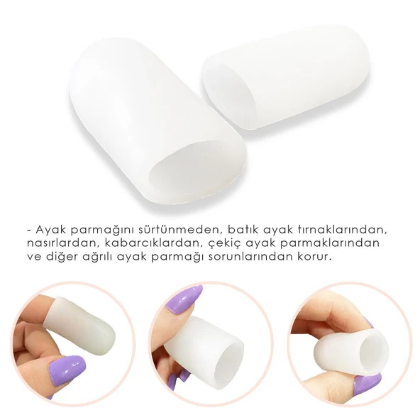 MG06 - Silikon Parmak Koruma | Yumuşak Ve Esnek, Nasır Bölgesini Koruyucu Ped - Resim 4