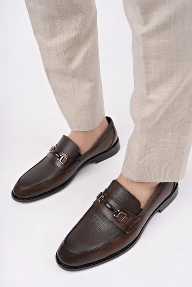 Muggo BONDY Hakiki Deri Klasik Günlük Ortopedik Erkek Ayakkabı - 5