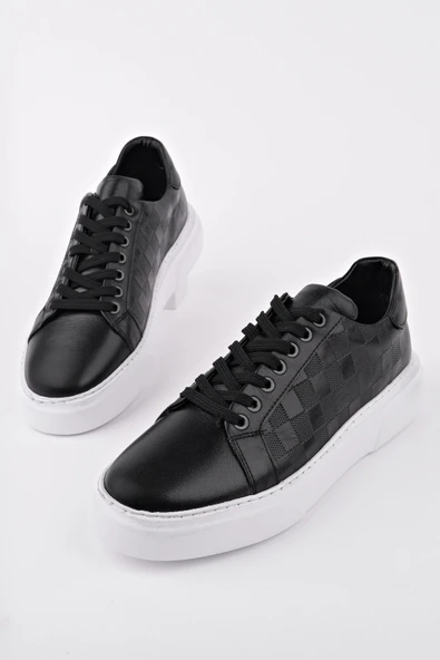 Muggo MORTA Kalın Taban Bağcıklı Hakiki Deri Erkek Günlük Sneaker Spor Ayakkabı - 10