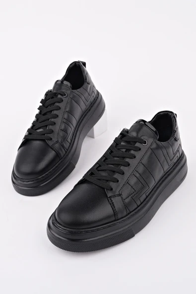 Muggo AGONY Kalın Taban Bağcıklı Hakiki Deri Erkek Günlük Sneaker Spor Ayakkabı - 16