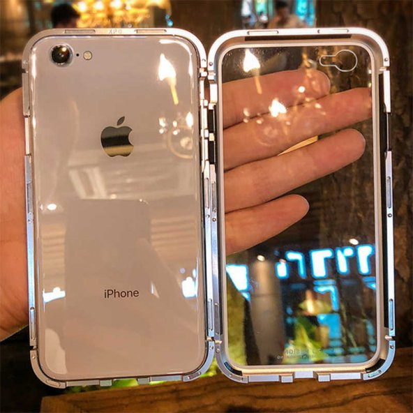 Apple iPhone SE 2020 Kılıf Zore Devrim Mıknatıslı Cam Kapak - 6