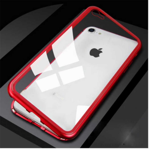 Apple iPhone SE 2020 Kılıf Zore Devrim Mıknatıslı Cam Kapak - 10