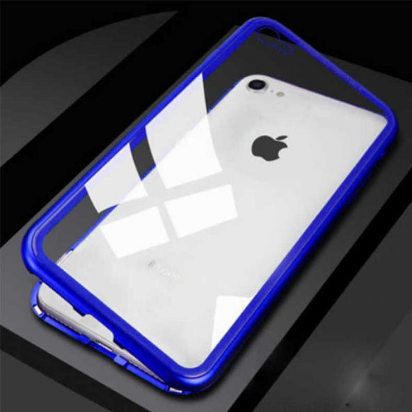 Apple iPhone SE 2020 Kılıf Zore Devrim Mıknatıslı Cam Kapak - 7
