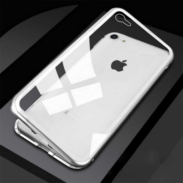 Apple iPhone SE 2020 Kılıf Zore Devrim Mıknatıslı Cam Kapak - 8