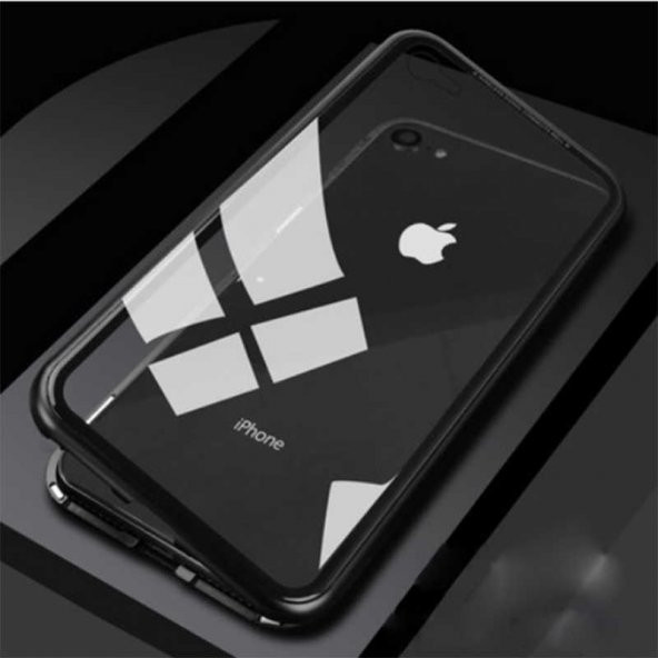 Apple iPhone SE 2020 Kılıf Zore Devrim Mıknatıslı Cam Kapak - 9