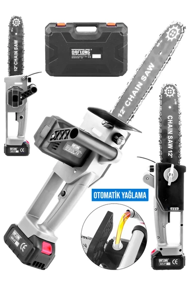 DAFLONG YENİ NESİL KÖMÜRSÜZ 12 INCH DİJİTAL GÖSTERGELİ OTOMATİK YAĞLAMALI ODUN-DAL BUDAMA MAKİNASI-W - 4