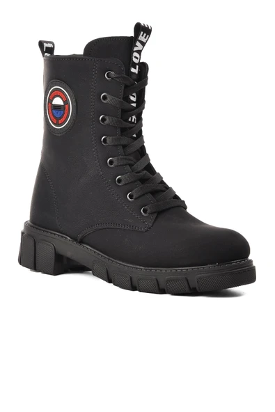 Walkway Siyah Nubuk Kadın Bot Peris Z - 3