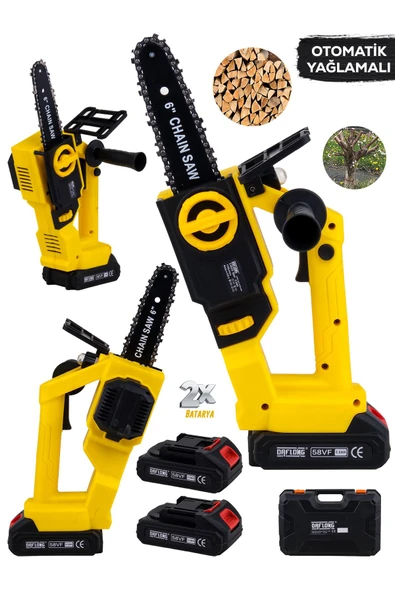 DAFLONG KÖMÜRSÜZ YENİ NESİL OTOMATİK YAĞLAMALI 6 İNÇ DFL-SERİES DAL BUDAMA MAKİNASI - 2