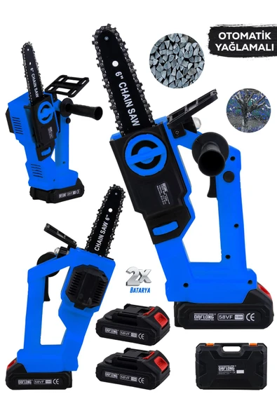 DAFLONG KÖMÜRSÜZ YENİ NESİL OTOMATİK YAĞLAMALI 6 İNÇ DFL-SERİES DAL BUDAMA MAKİNASI-MVI - 2