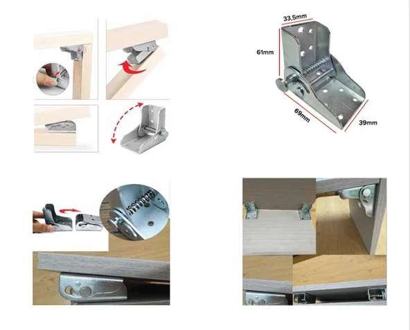 katlanır masa ayagı aparatı 4 ADET - Resim 2
