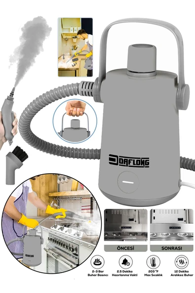 DAFLONG E- Tech Series Profesyonel Buharlı Temizleyici Buharlı Temizlik Makinesi