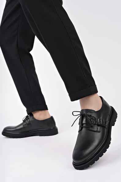 Muggo PRAG Bağcıklı Hakiki Deri Erkek Günlük Casual Ayakkabı - 9