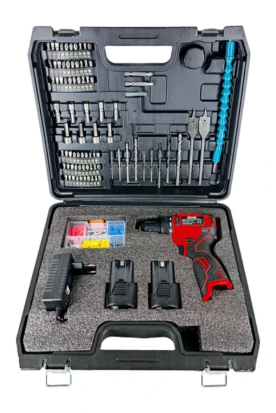 DAFLONG PRO ÖZEL SERI 84 PARÇA KÖMÜRSÜZ GÜÇLENDİRİLMİŞ MOTOR ŞARJLI ARMUT BATARYA MATKAP-KRMZ - 3