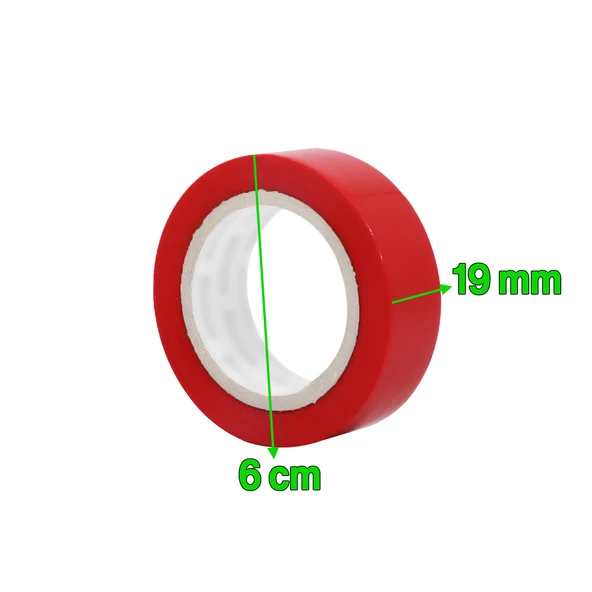 Elektrikçi Bandı Kırmızı İzole Elektirik Bant Elektrik Bandı Pvc 9 Metre - Resim 2