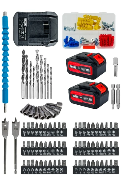 DAFLONG ÖZEL SERİ  84 PARÇA KÖMÜRSÜZ GÜCLENDİRİLMİŞ MOTOR DARBELİ ŞARJLI MATKAP - 4