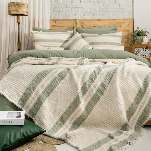 Schafer Home Enza Çeyiz Seti 8 Parça-Yeşil