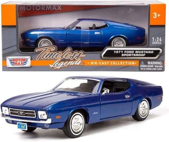 Motormax 1971 Ford Mustang Pres Döküm Model Araba - 6